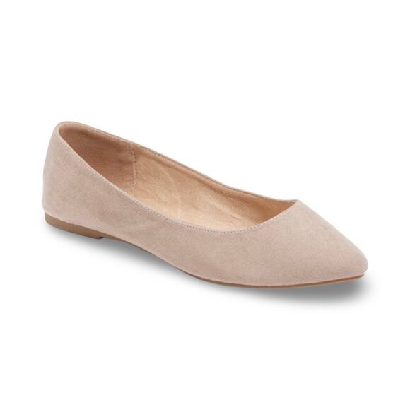 Old Navy Faux Suede Pointy Ballet Flats - Picture 1 of 9